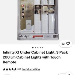 Infinity Lights For Under Cabinets 3 Pack With Sensor And Remote 