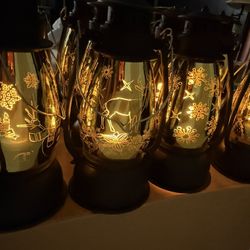 12 Christmas Laterns Mini 7 Inches 