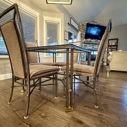 Modern 5-piece Glass Dining Set 