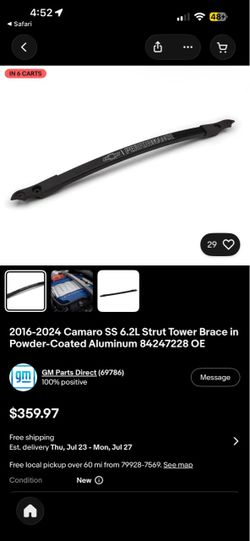 Chevy Camaro SS Strut Brace