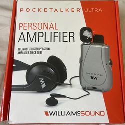 Williams Sound Pocketalker Ultra with Rear-Wear Headphone - PKTD1H26