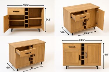 🌟 Wood-Look Storage Cabinet 🌟