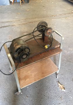 Antique motorized sharpener and buffer. Spring time sharpening for your blades and other machinery