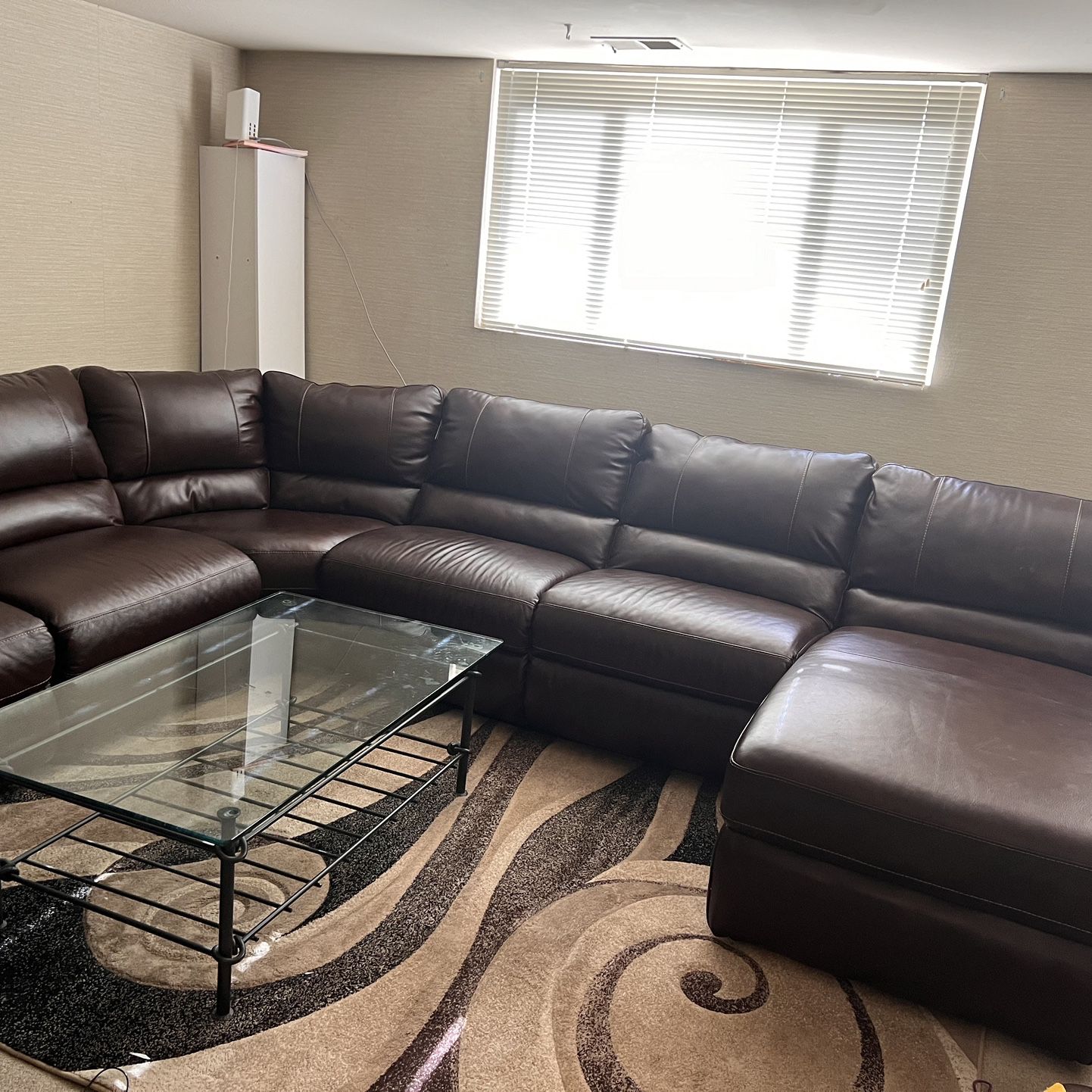 Leather Lazy boy Sectional
