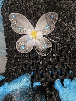 Handmade Black And Blue Butterfly Tutu Costume