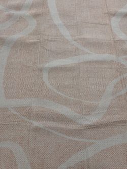 Modern Abstract Swirl Area Rug/ cream and orange/8’x10’