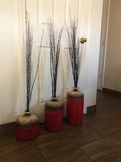 Vases tall 16,  13,   9.5