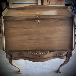 Antique Secretary Desk Queen Anne Or French Provincial 