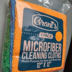 Grants Microfiber Cleaning Cloth 4 Pack 12x12 inches. 63363

Condition: Brand New, Sealed.