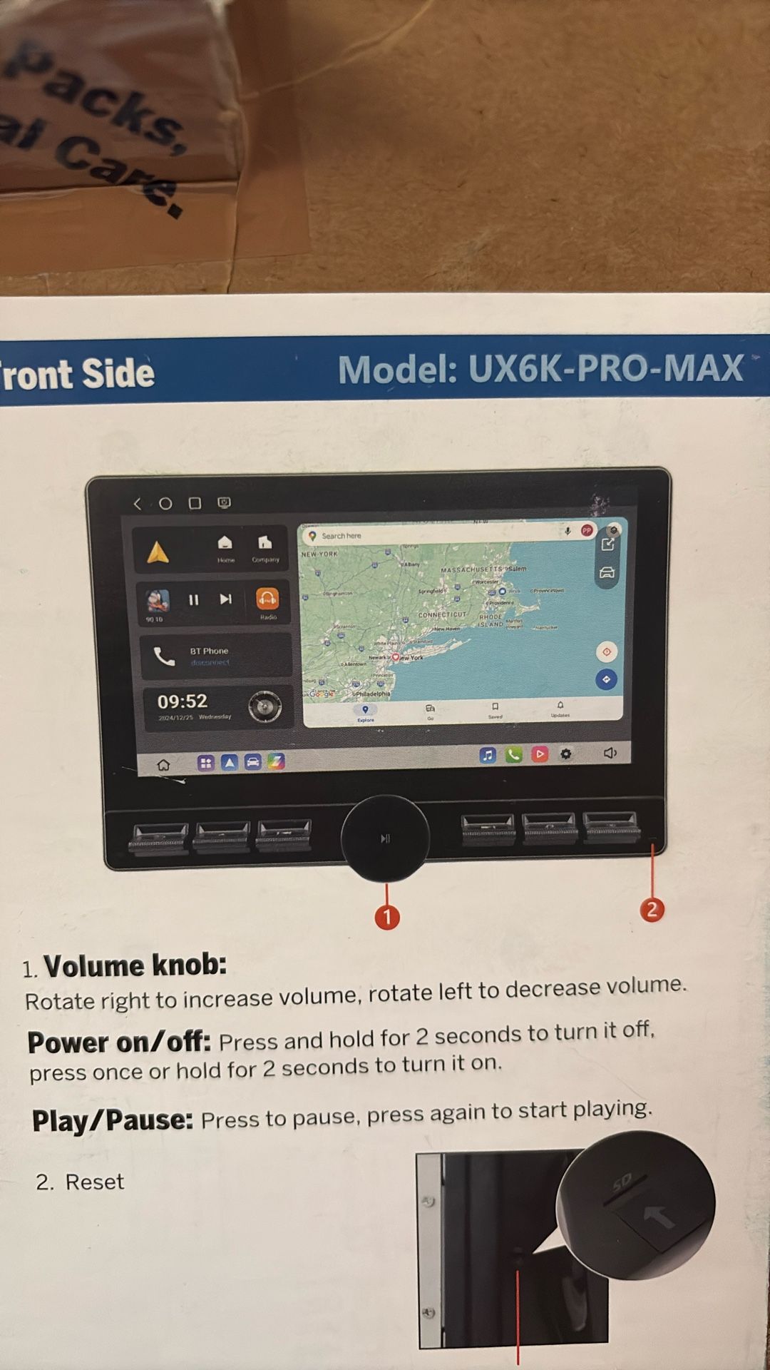 Eonon UX6K-PRO-MAX 10.1" QLED Double Din Android Car Stereo – Wireless CarPlay & Android Auto NEW