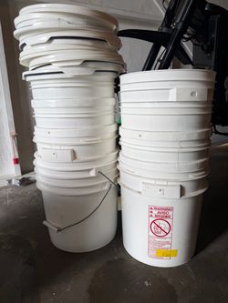 White buckets.