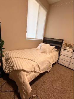 2 Twin size LED bed frames