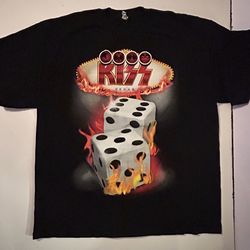 KISS 2014 Las Vegas Residency Tour Rare Rock Band Mens T-Shirt size 2XL