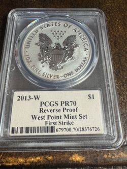 2013-W American Silver Eagle PCGS PR70 Reverse Proof
