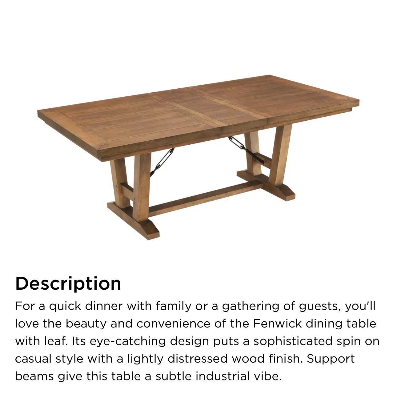 Dining Room Set - Table, Leaf And 6 Chairs