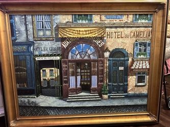 Oil Painting European Street Scene France