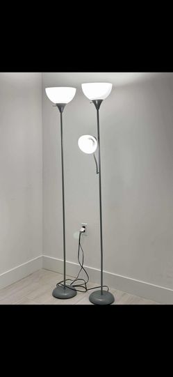 2 Floor Lamps- 72”- Gray Color