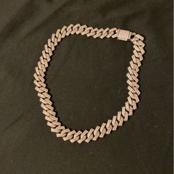 White Gold PLATED Cuban Link Chain
