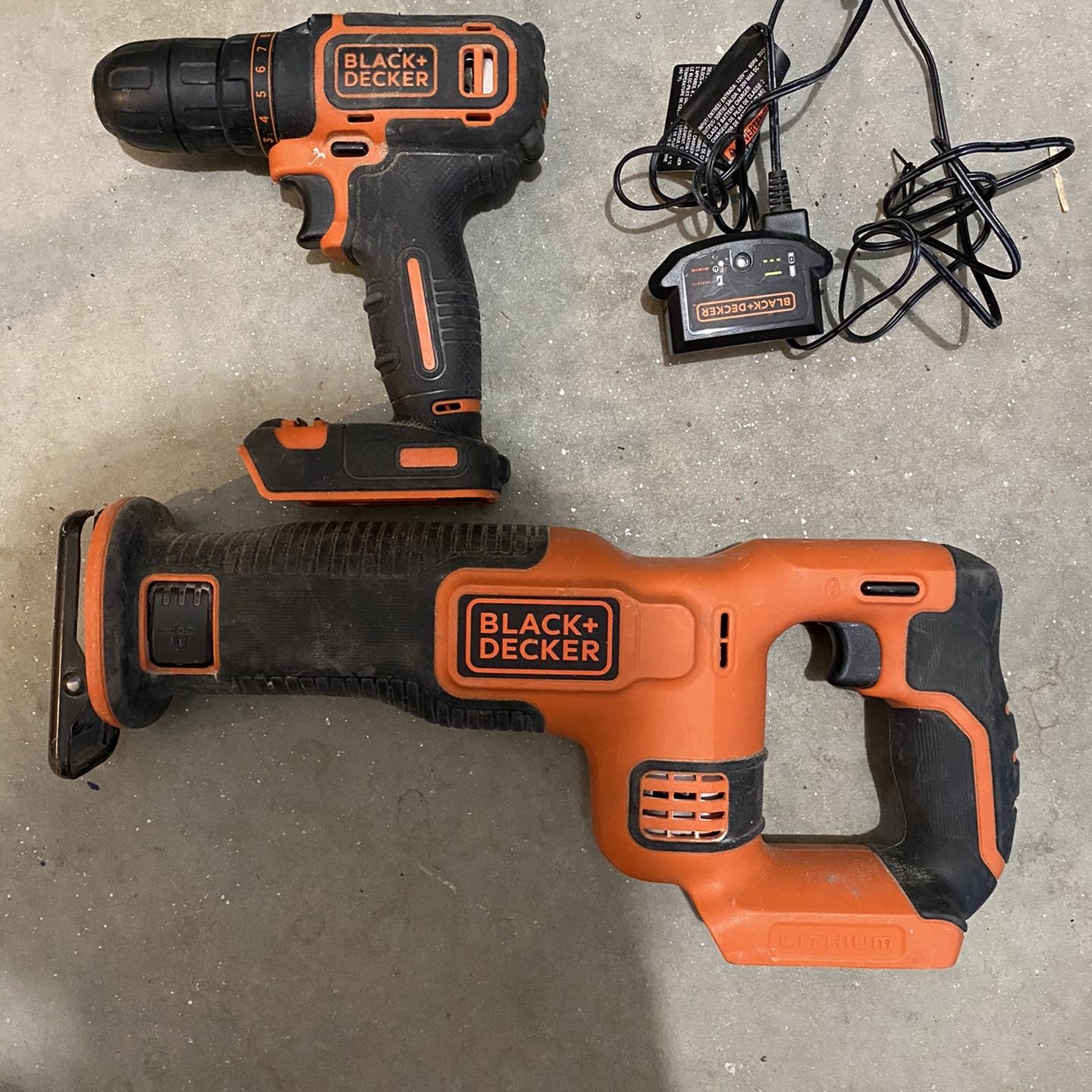 Reciprocating saw and drill