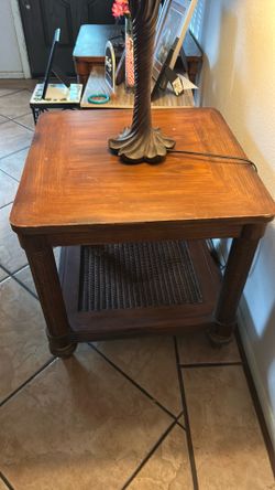End tables and lamp