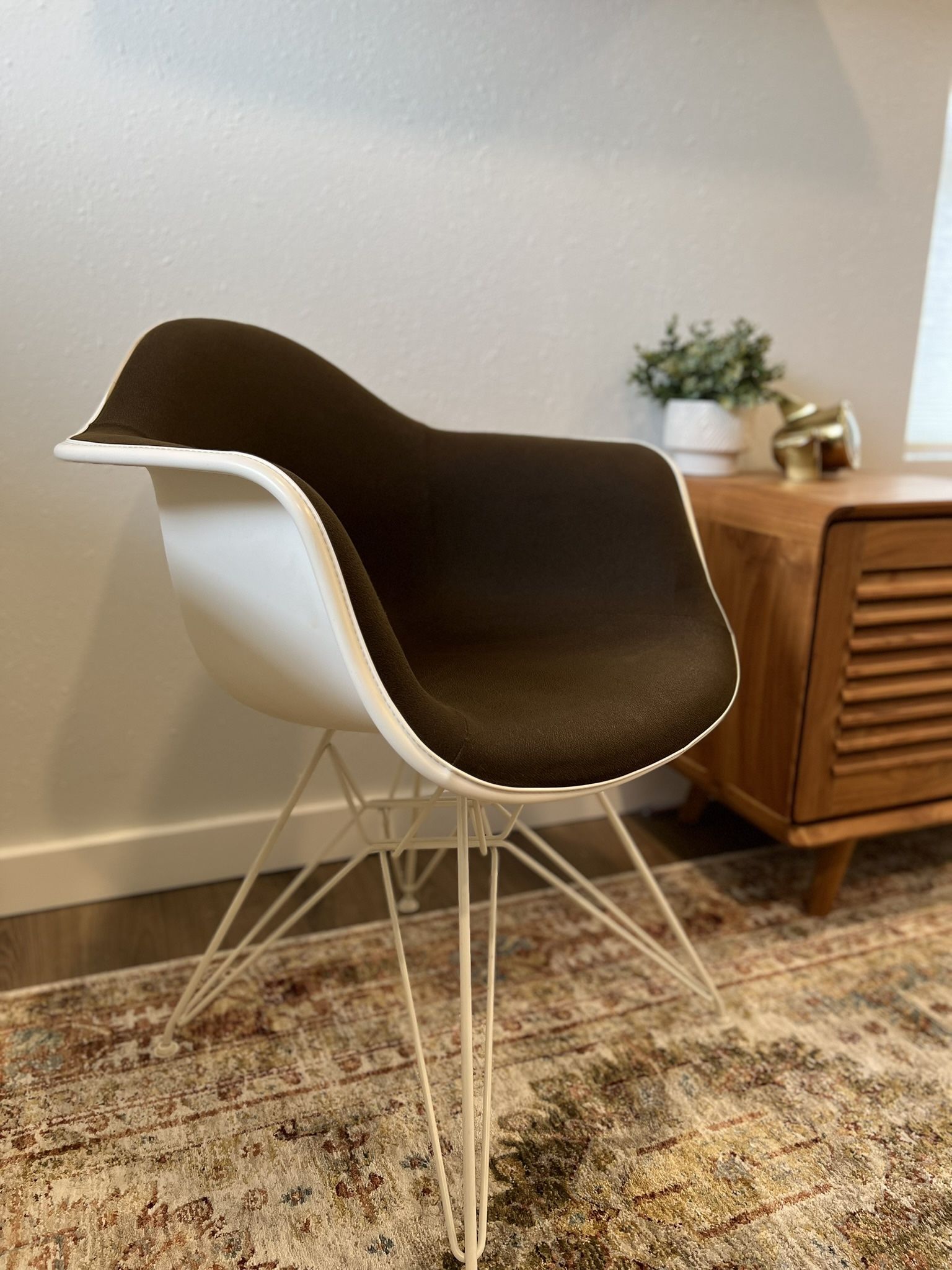 2 Eames Upholstered Armchairs