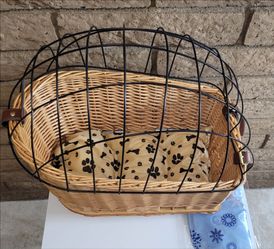 Dog / Cat Traveling Wicker Basket 4 Bike
