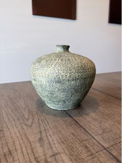 Incised Terracotta Ceramic Vase