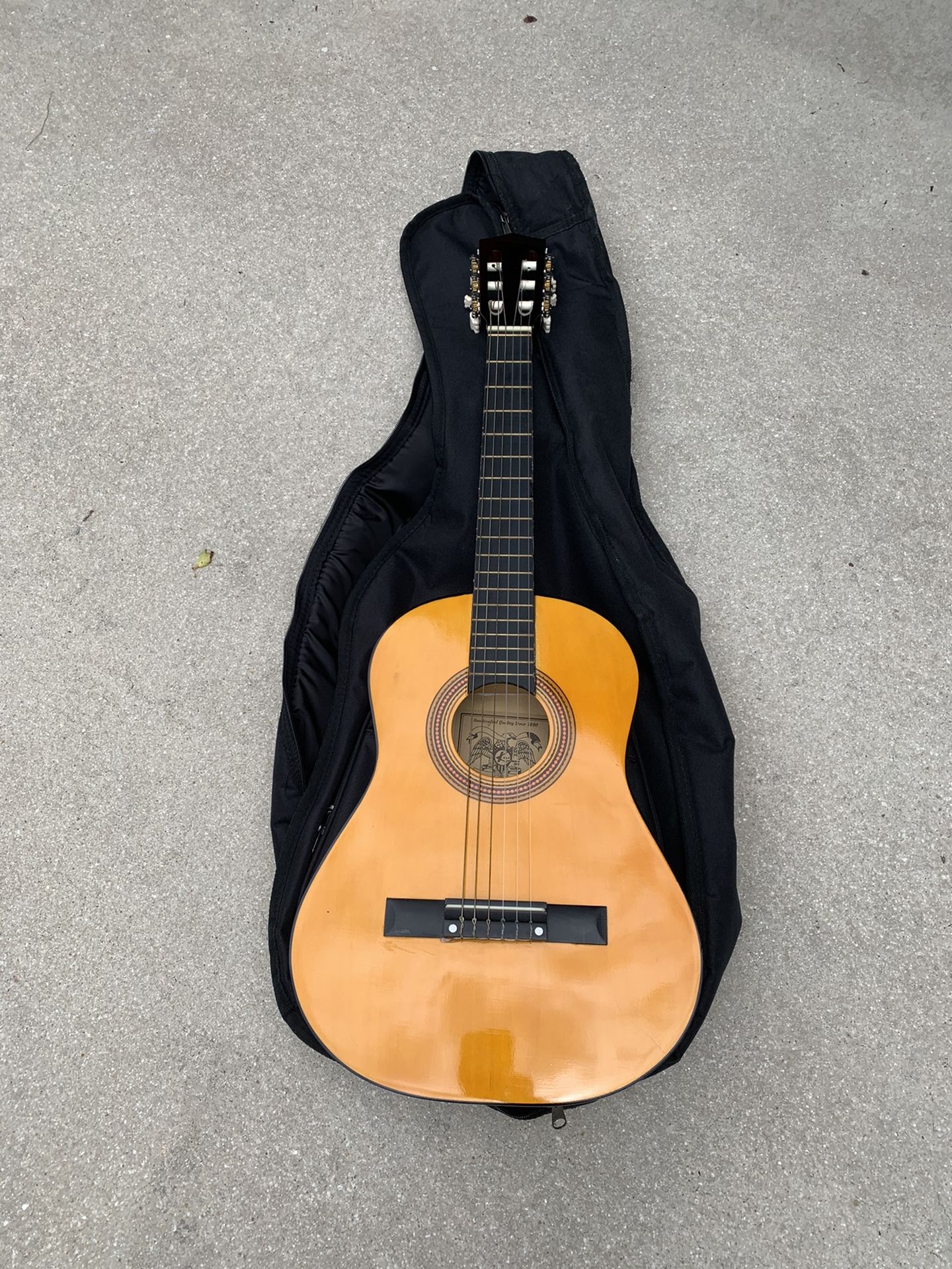 3/4 Acoustic Guitar (kids age 8-11) w/soft case, tuner & metronome (KCL78, three quarter size)