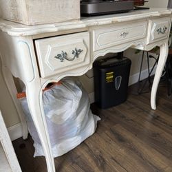 White Antique Vanity Desk
