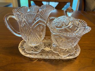 Chatham Crystal Sugar Bowl Set