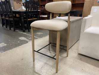 RESTORATION HARDWARE Arno Counter Stool in Natural w/ Whitewashed Oak