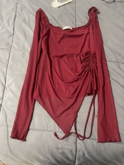 burgandy shirt