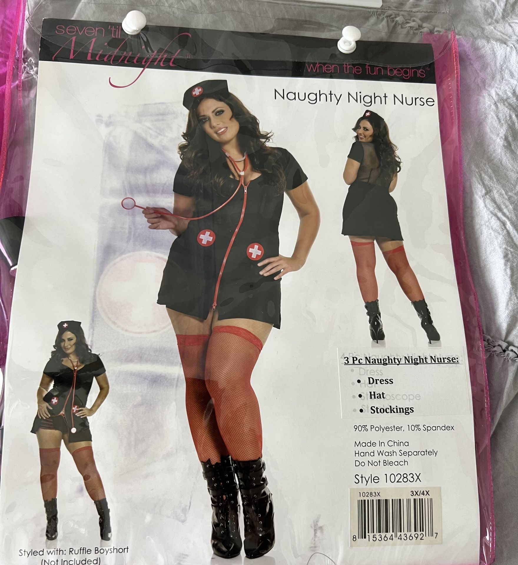 Ladies Plus Size Naughty Nite Nurse Costume 