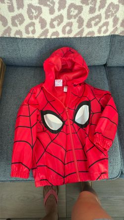 Boys Marvel Spider-Man rain jacket, size 5T