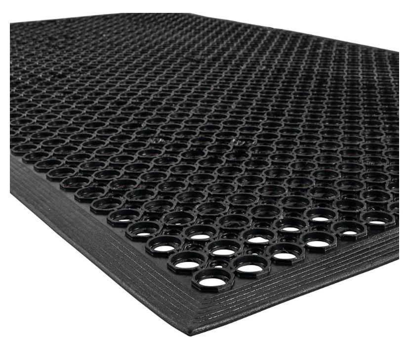 NoTrax 3’x5’ Lightweight Slip Resistant Durable Black Rubber Mat