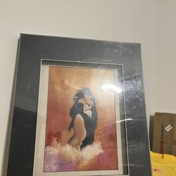 Framed Disney Scar Art 
