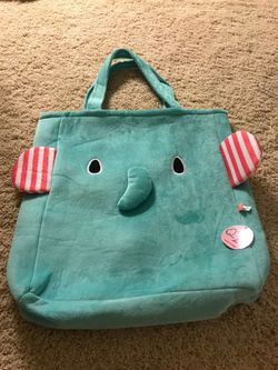 Large Light blue elephant tote NWT