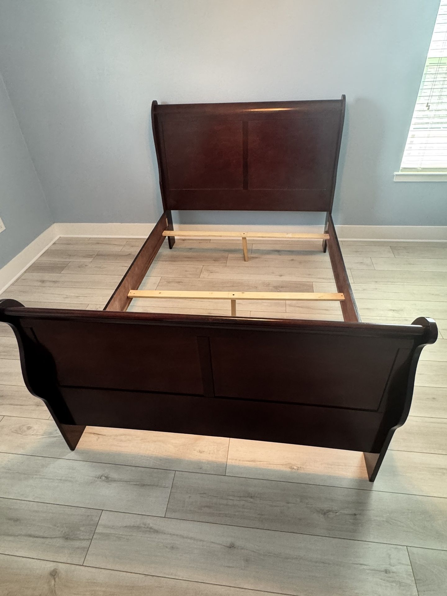 Full-Size Sleigh Bed Frame - $100