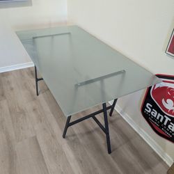 Thick Frosted Glass Desk/Table
