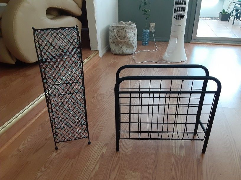 Wine Bottle Holder And Magazine Rack