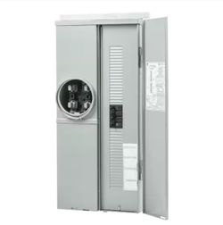 Outdoor 200 Amp 20-Space 40-Circuit Main Brkr Ring Semi Flush Mt Overhead/Undergrnd Mtr Sockt Load Center