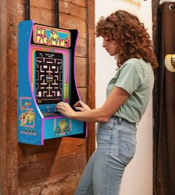 Ms. Pac-Man Wall-Mounted Arcade Cabinet