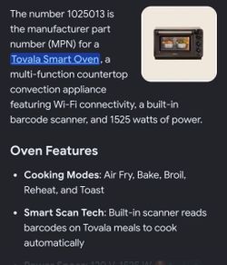 Tovala smart oven model 1025013