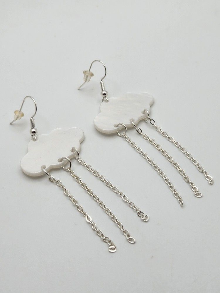 Silver Rain Earrings 
