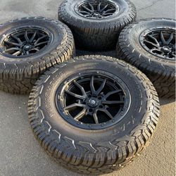 Jeep Wrangler Gladiator 18” Fuel Rebels With Brand New 35” Yokohoma All-Terrain Tires Wheels Rims Rines 