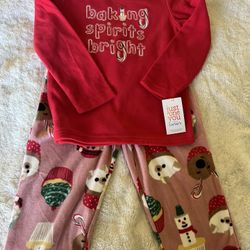 Carter’s Christmas fleece pajama set  size 4T