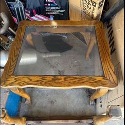 Wood Side Table (2 Available) 
