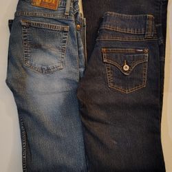 Girls Women's Jeans Mini Skirts Over All's Blouses 