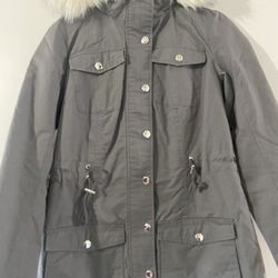 NY & Company Parka Jacket Gray Size S $65