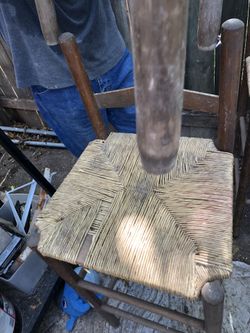 Tall chairs have been outside
